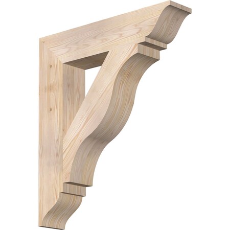Ekena Millwork Funston Traditional Smooth Bracket, Douglas Fir, 5 1/2"W x 28"D x 32"H BKT06X28X32FST01SDF